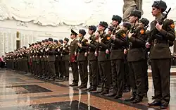 Military enlistment oath-taking ceremony