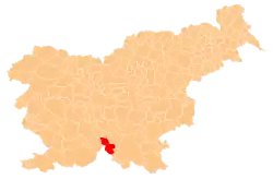 The location of the Municipality of Loški Potok
