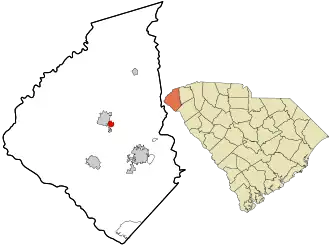 Location in Oconee County and the state of South Carolina.