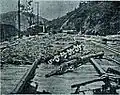 Damage in Ōkawara station by 1953 South Yamashiro Flood