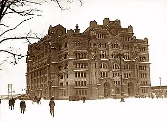 Old Post Office by Momir Korunović in Belgrade, 1929