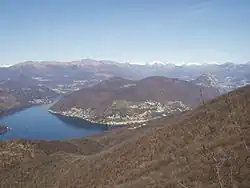 Lugano Lake seen from the Orsa Mountain