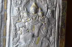 On one of the doors of the temple