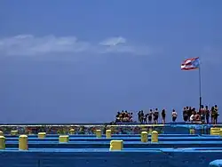 On the pier at Crash Boat Beach