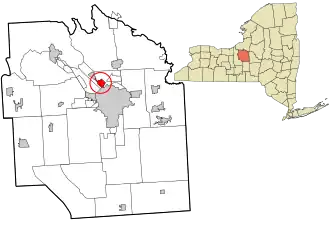 Location in Onondaga County and the state of New York.