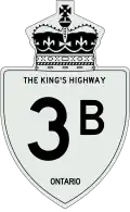 King's Highway 3B marker