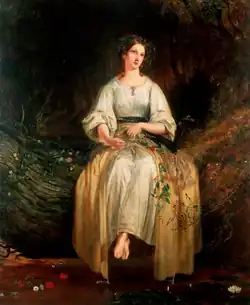 Ophelia Weaving Her Garlands, 1842