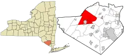 Location in Orange County and the state of New York