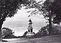 The monument and statue at its original location c1880