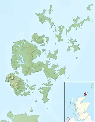 Midhowe Broch is located in Orkney Islands