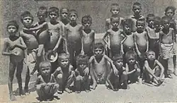 A picture of orphans who survived the Bengal famine of 1943, a man-made disaster by the British government