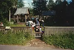 Children outside of orphanage in Arkhangelsk, 1994