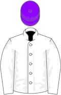 White, violet cap