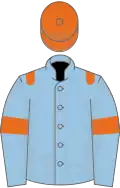 Light Blue, Orange epaulets, armlets and cap