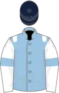 Light blue, white epaulets, white sleeves, light blue armlets, dark blue cap