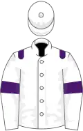 White, purple epaulets and armlets