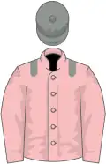 Pink, grey epaulets and cap