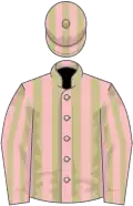 Pink and beige stripes
