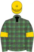 McAlpine tartan, gold armlets and cap