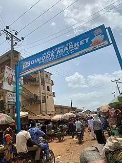 Owode Market sign board