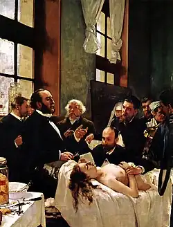 Péan and his surgery class before operation