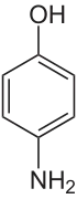 Skeletal formula of 4-aminophenol