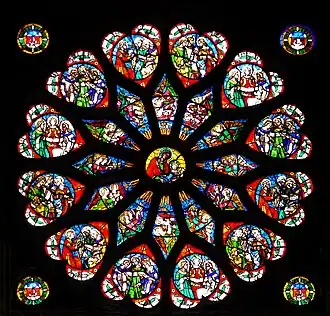 Rose window of the north transept (19th century)