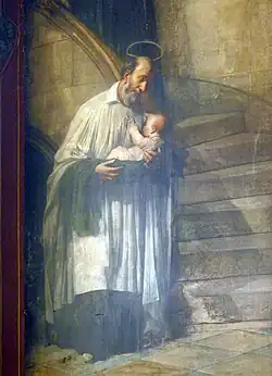 Detail of fresco by Claudius Jacquand