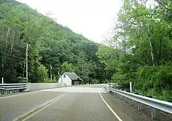 PA 555 eastbound in Dents Run