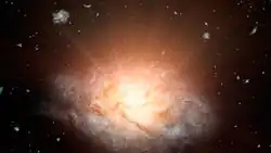 WISE J224607.57-052635.0 is the most luminous galaxy in the universe. (artist's impression).[29][30]
