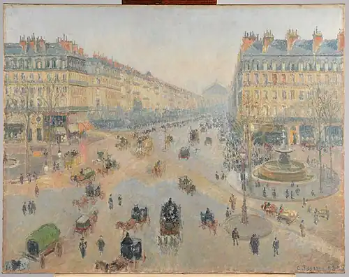 The avenue de l'Opéra painted by Camille Pissarro (1898).