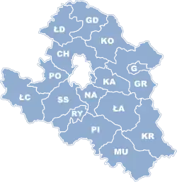 Division into gminas