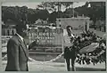 Emperor Bảo Đại in his visiting Lang-Son March 1945 Martyr Memorial in February 3, 1950.