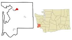 Location of Raymond, Washington