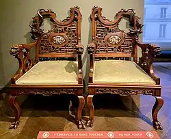 Gabriel Viardot, Paris, pair of armchairs, c. 1880