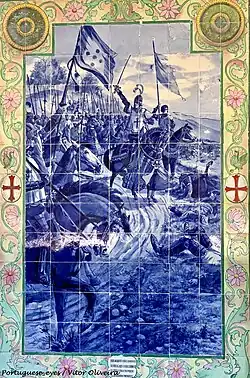 Decorative tile panel at Bussaco Palace Hotel.