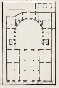 Floor plan (drawing by Ottavio Bertotti Scamozzi, 1776