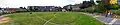 Panorama view of the Dubhlinn Gardens, showing the Coach House (centre) and the Chester Beatty Library (right)