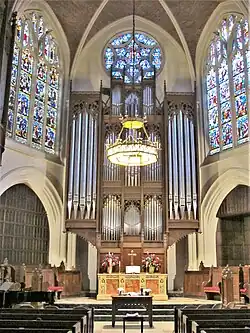 The communion table and organ