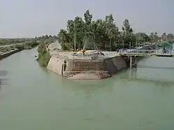 A bifurcation of the Jarahi River located in northern Shadegan