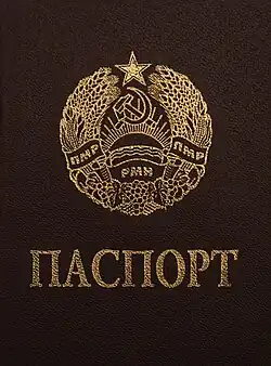 2001: Transnistrian passport[37]