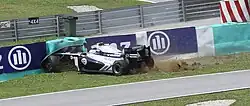 Pastor Maldonado crash during Malaysian Grand Prix second (Friday) practice session, 8 April 2011