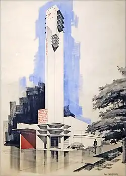 De Stijl influences – Pavillon du Tourisme, by Robert Mallet-Stevens, International Exhibition of Modern Decorative and Industrial Arts, Paris (1925)[66]