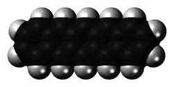 Space-filling model of the pentacene molecule