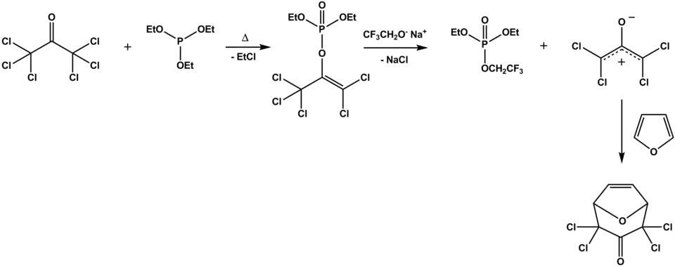 Perkow reaction hexachloroacetone triethylphosphine adduct