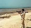 One of the Iran Army Navy commandos during the Iran-Iraq war