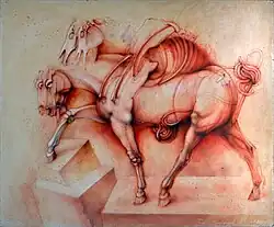 Untitled I, undated, airbrush, 100 x 123&nbsp;cm