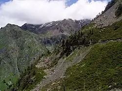 The line seen from below