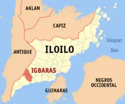 Map of Iloilo with Igbaras highlighted