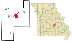 Location of Rolla within County and State